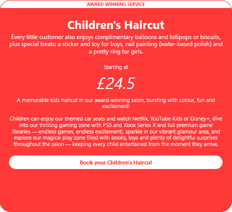 Ocean Kids and Family Salon® Children's Haircut