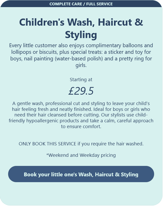 Ocean Kids and Family Salon® Children's Wash, Haircut & Styling