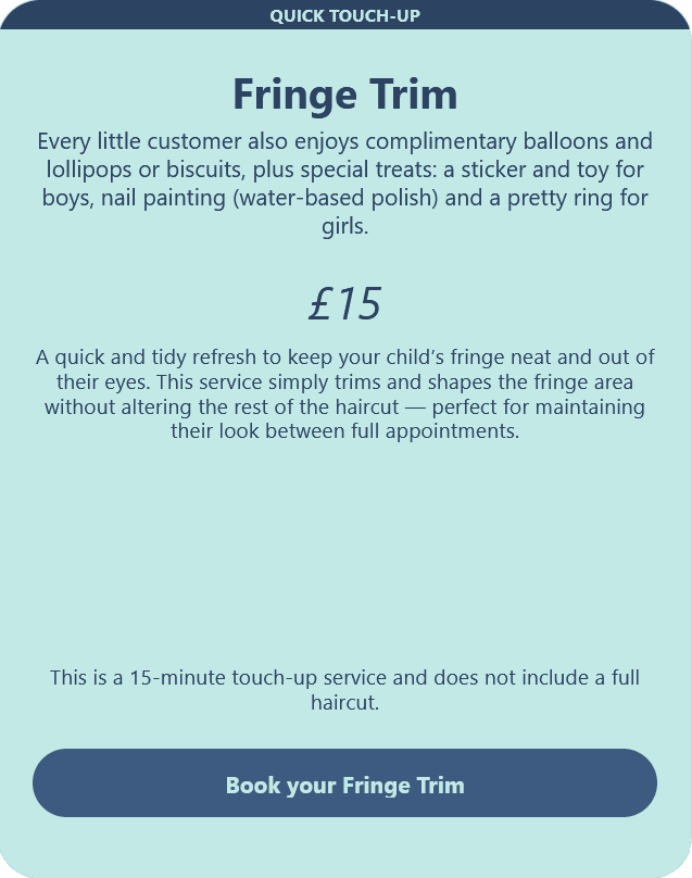 Ocean Kids and Family Salon® Fringe Trim