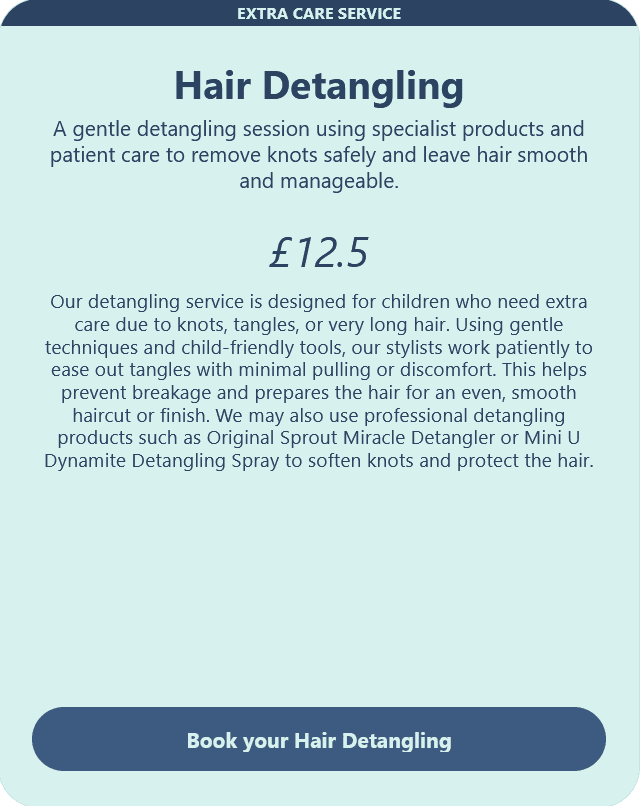 Ocean Kids and Family Salon® Hair Detangling